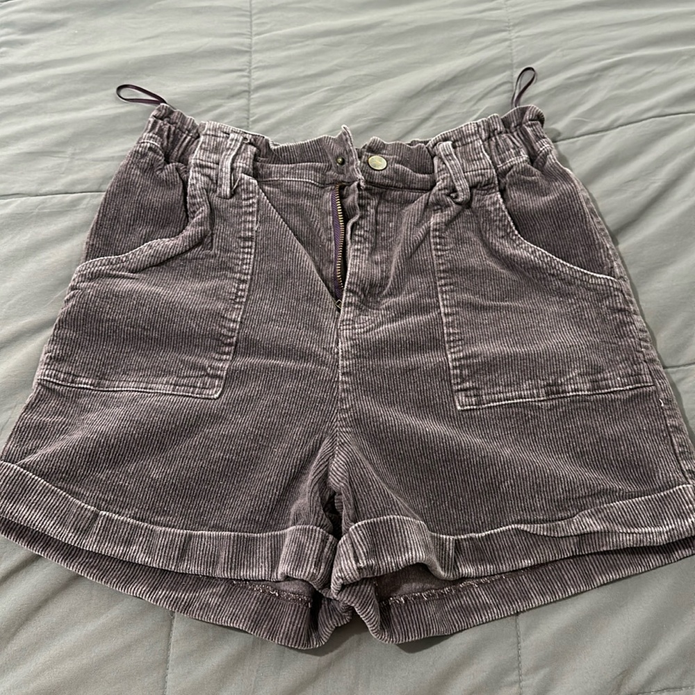 Purple corduroy Mahina shorts